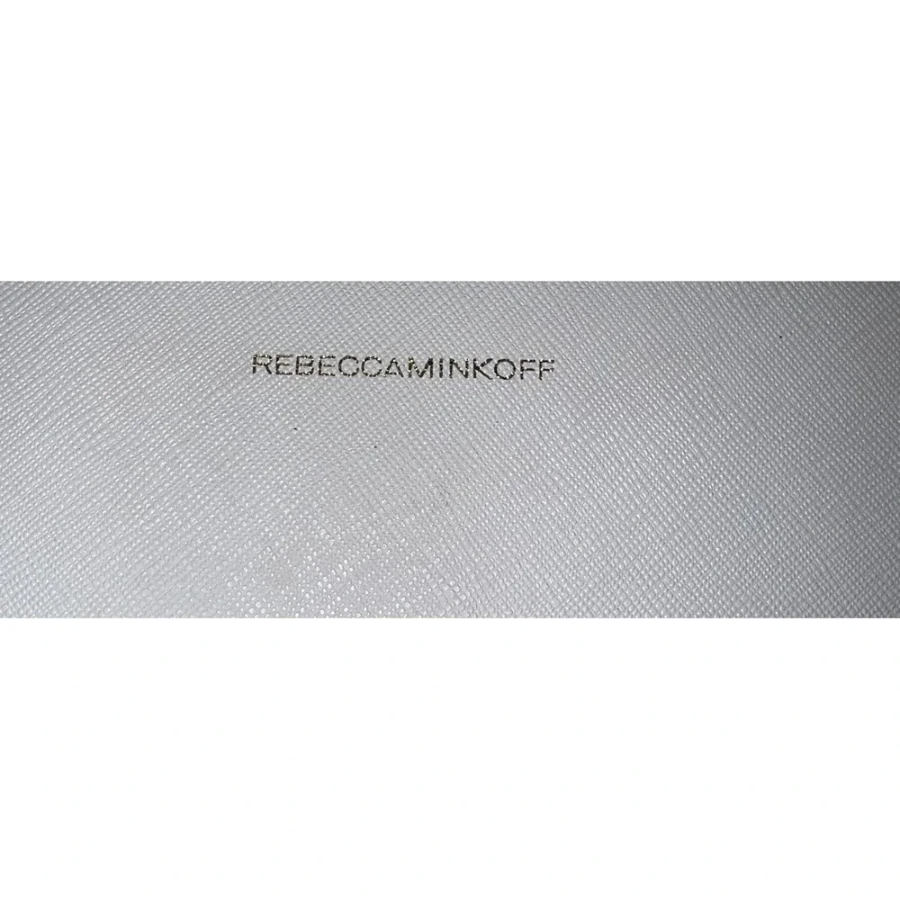 (…5)Rebecca Minkoff  Envelope Clutch Purse Bag Zipper 2 Pockets Leather White